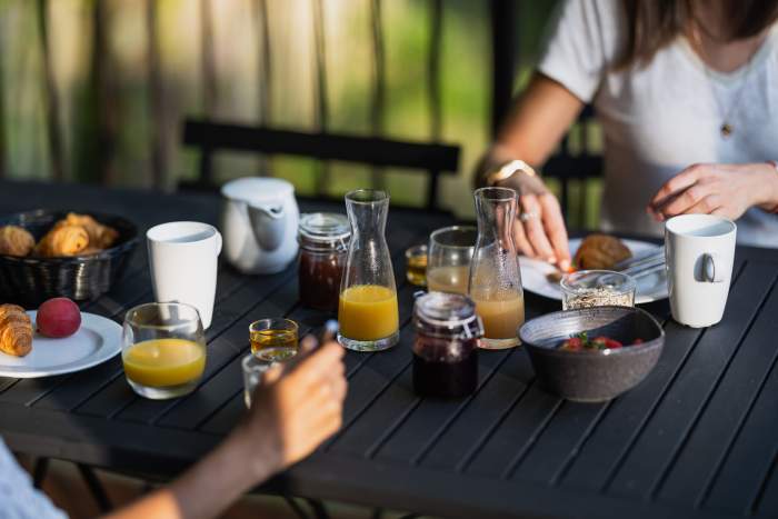 Petit-déjeuner Rives Nature Cottages et Camping en Bretagne